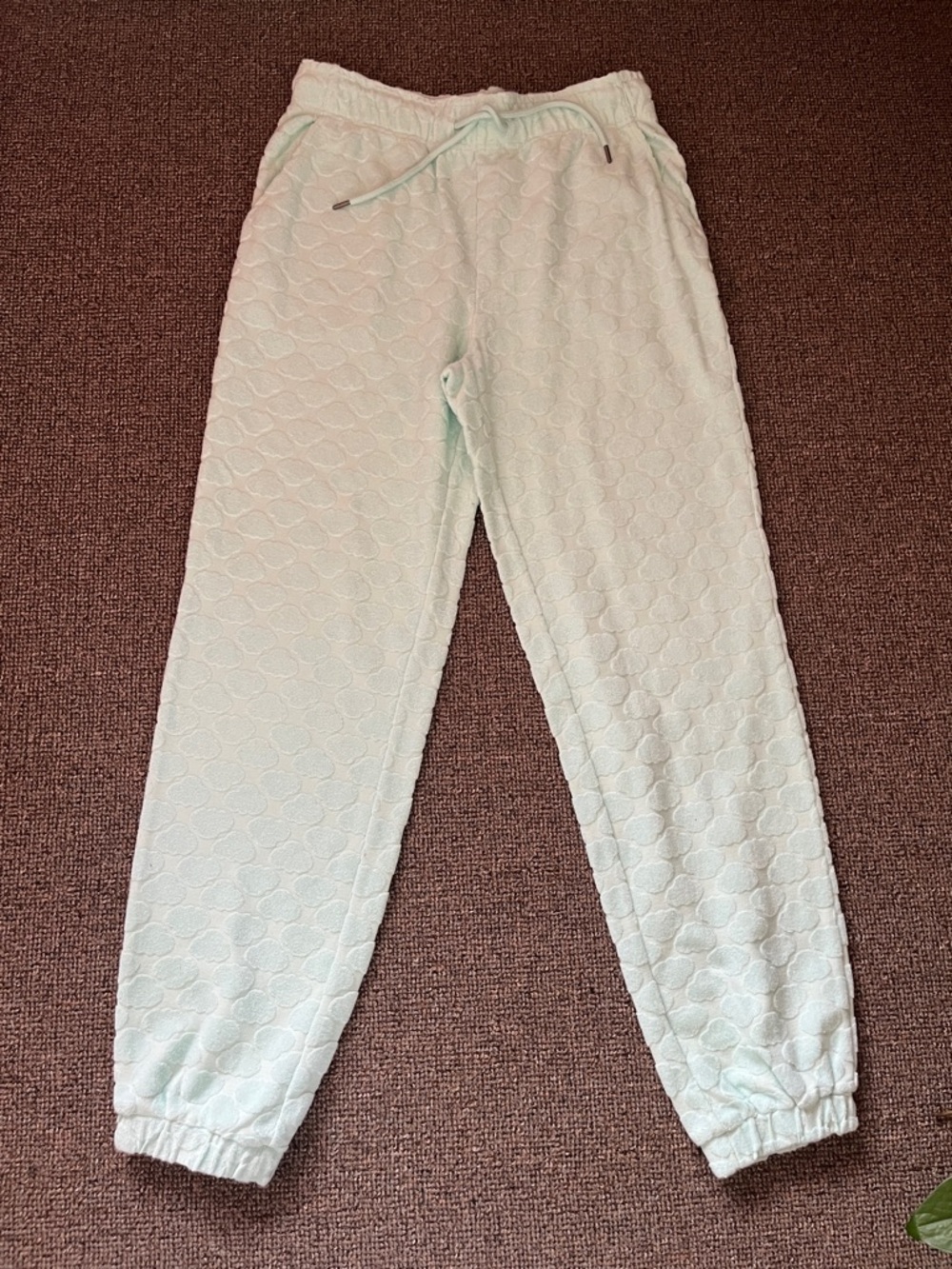 Guess Light Mint Quilted Jogger Pants